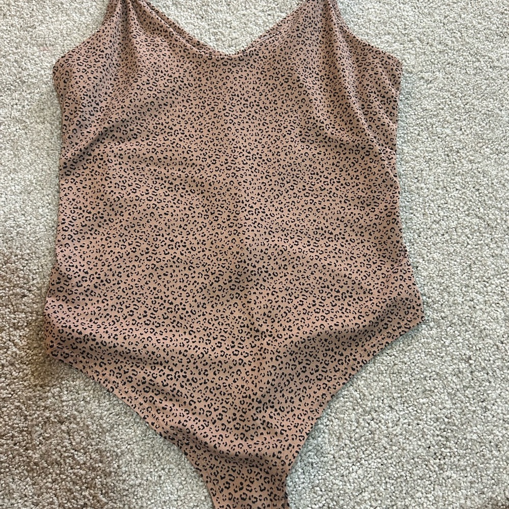 Leopard Print V-Neck Bodysuit